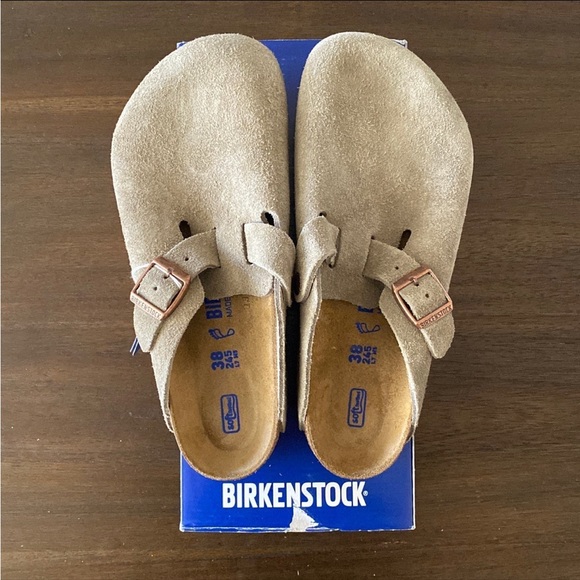 Birkenstock Boston Taupe Suede | END. (UK)